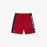 Lacoste  Kids’ Colorblock T-shirt & Striped Shorts Set - Bordeaux Navy IQF