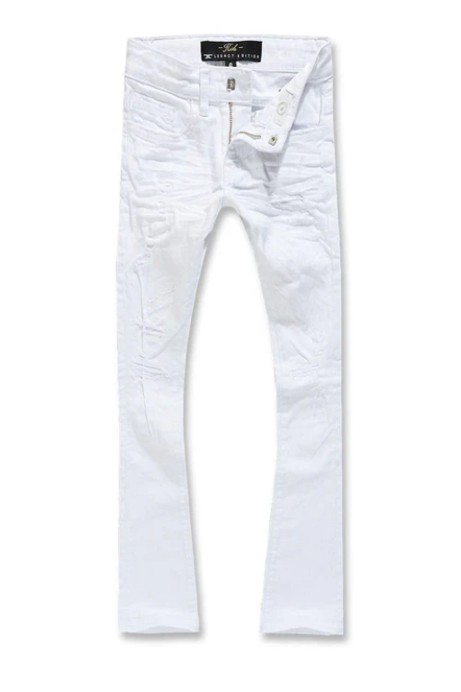 Jordan Craig Kids Stacked Tribeca Twill Pants (White)