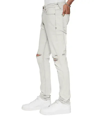 Ksubi Men's - Van Winkle White Snow - Light Grey - BLVD