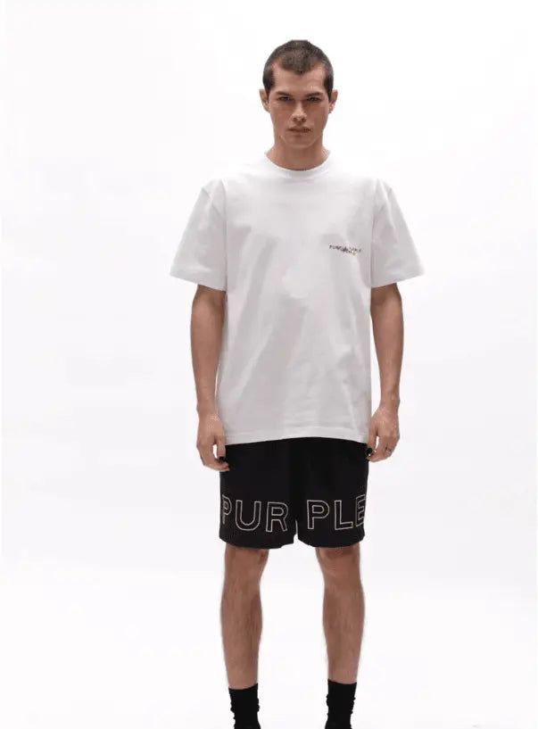 Purple Brand Wavelength Tee - White - P117-HWSW225 - BLVD