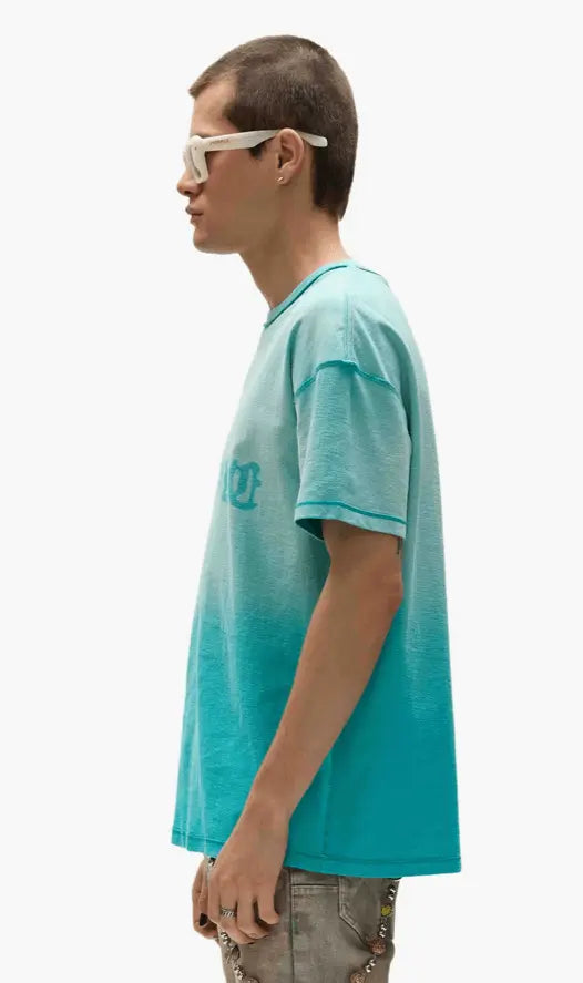 Purple Brand Gothic Shadow Tee - Teal Blue - P101-JCGS225 - BLVD