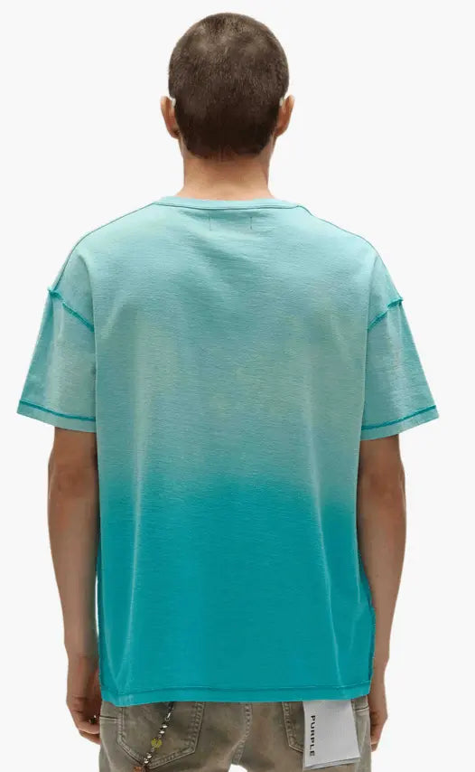 Purple Brand Gothic Shadow Tee - Teal Blue - P101-JCGS225 - BLVD