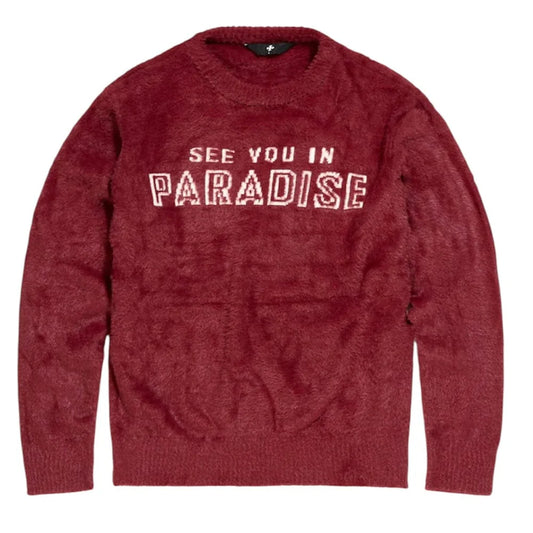 Jordan Craig - See You In Paradise Plush Crewneck Sweater - Burgundy