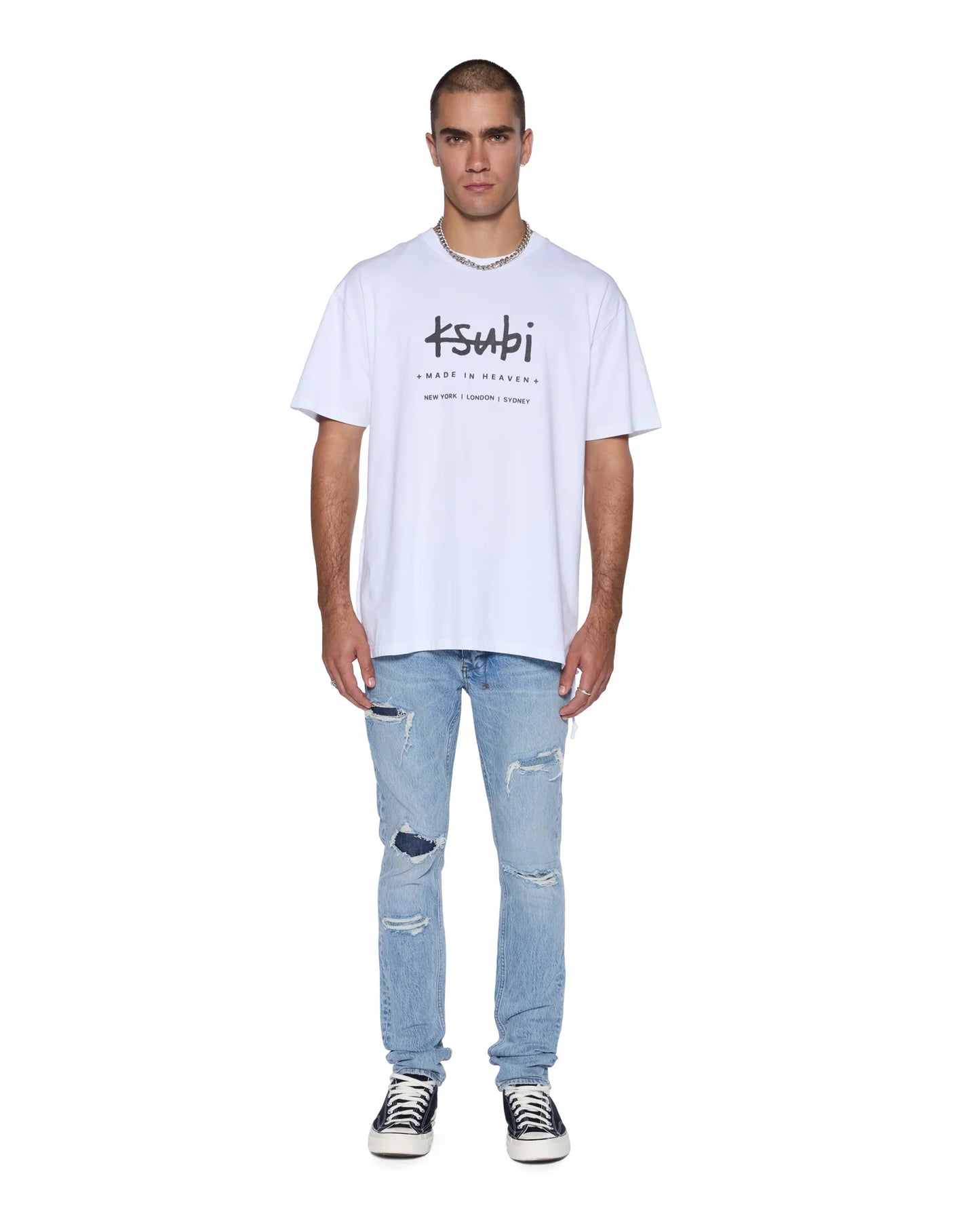 Ksubi - Plated Biggie Ss Tee - True White