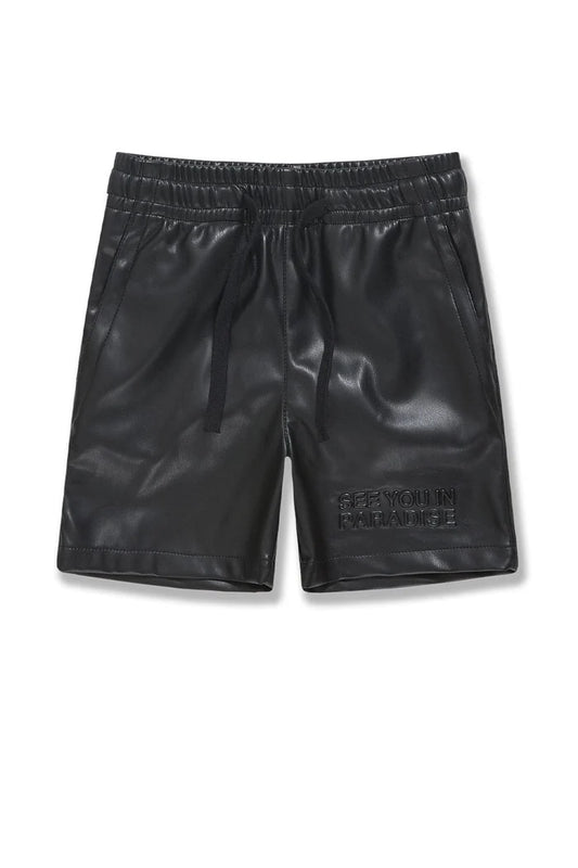 Jordan Craig - Kids Thriller Full Zip S/S Shirt & Shorts Set - Black