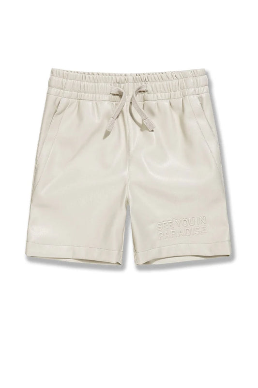 Jordan Craig - Kids Thriller Full Zip S/S Shirt & Shorts Set - Khaki