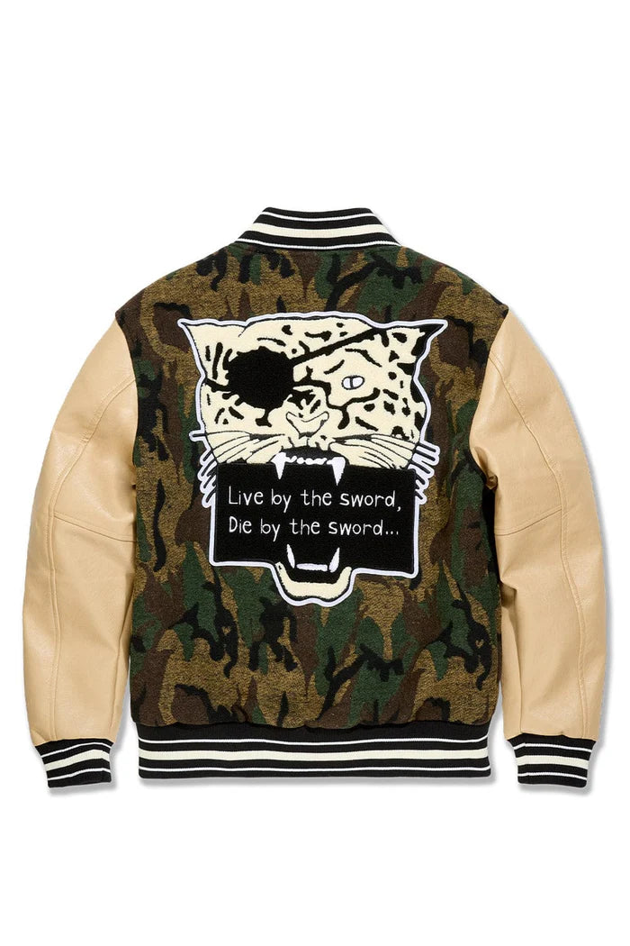 Jordan Craig Life of Vice Men Varsity Jacket - Vintage Camo