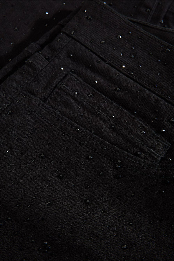 Jordan Craig Martin - Super Skinny Fit - Rhinestones Magic City Denim - Jet Black