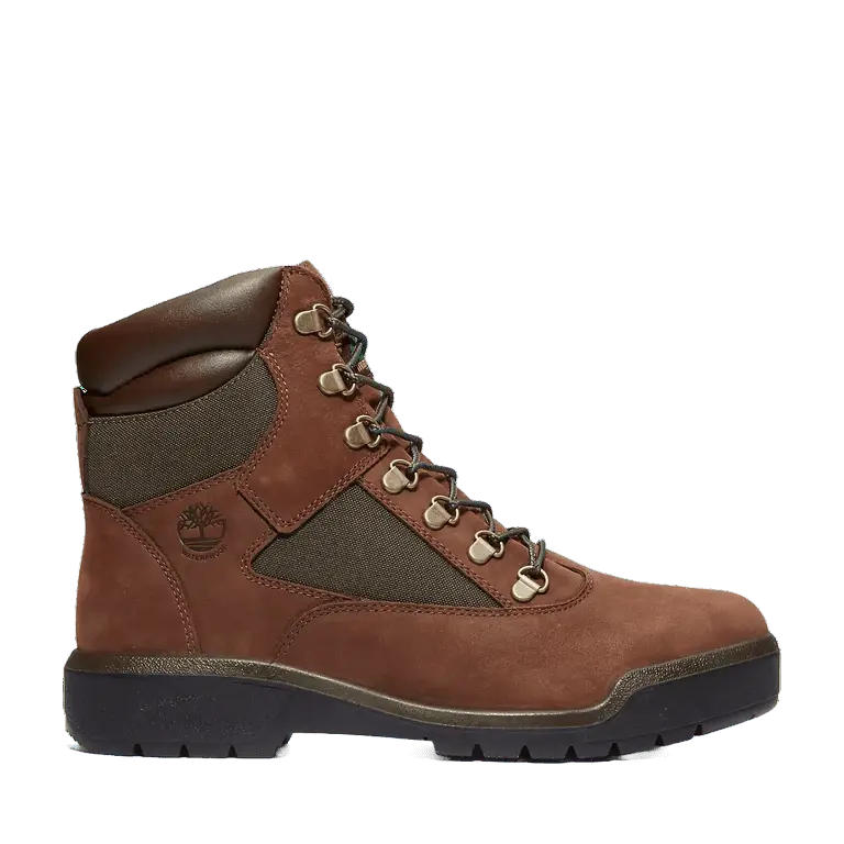 Timberland Men's 6-Inch Waterproof Field Boot - Dark Brown Nubuck - BLVD