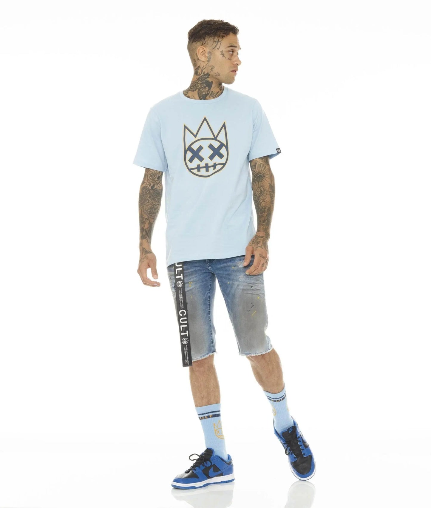 Cult Of Individuality Rocker Short Stretch W/ Belt In Vapor - BLVD