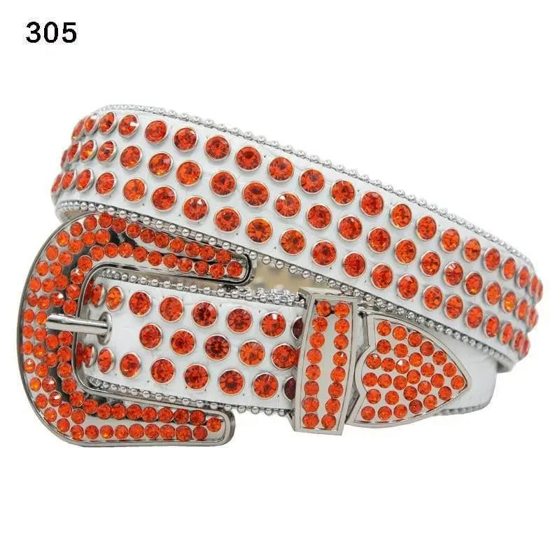 DNA Men Stones Belt - White / Orange 305 - BLVD