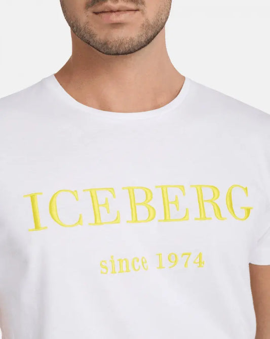Iceberg Men's Heritage Logo White T-shirt White Yellow - BLVD