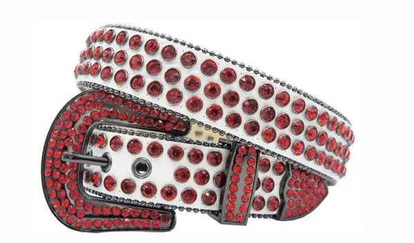 DNA Men Stones Belt - White Red 74 - BLVD