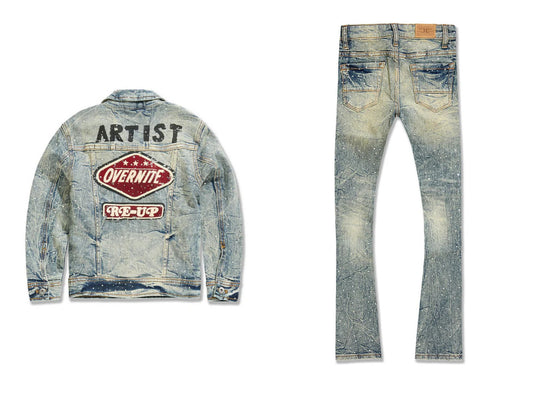 Jordan Craig - Kids Local Dealer Trucker Jacket & Stacked Denim Set - Desert