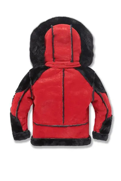 Jordan Craig Kids El Jefe Shearling Moto Jacket (Bred) - BLVD