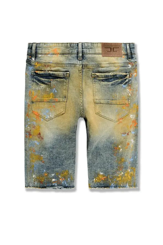 Jordan Craig Vegas Stone Striped Denim Shorts (Desert Storm) - BLVD