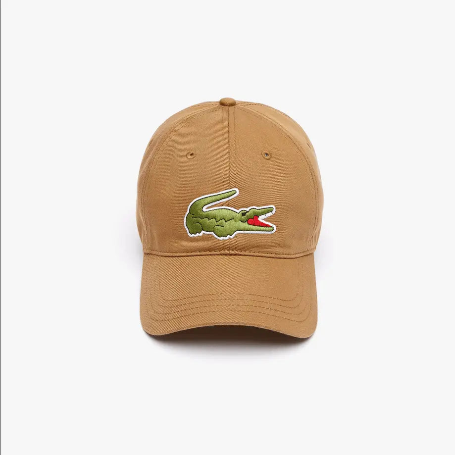 Lacoste Unisex Adjustable Organic Cotton Twill Cap Brown Z0W - BLVD