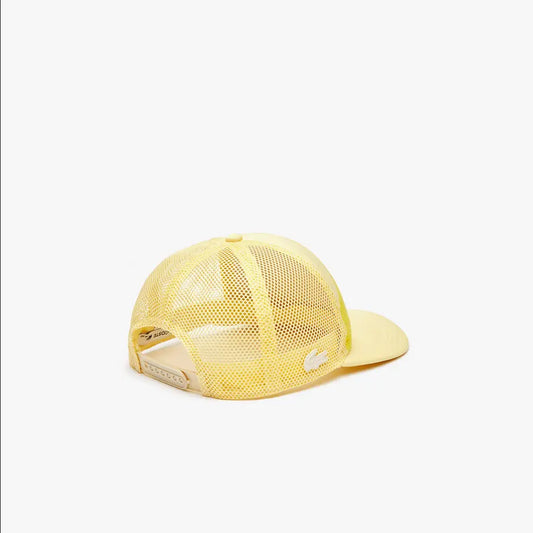 Lacoste Unisex Crocodile Print Neoprene And Mesh Cap Yellow 6Xp - BLVD