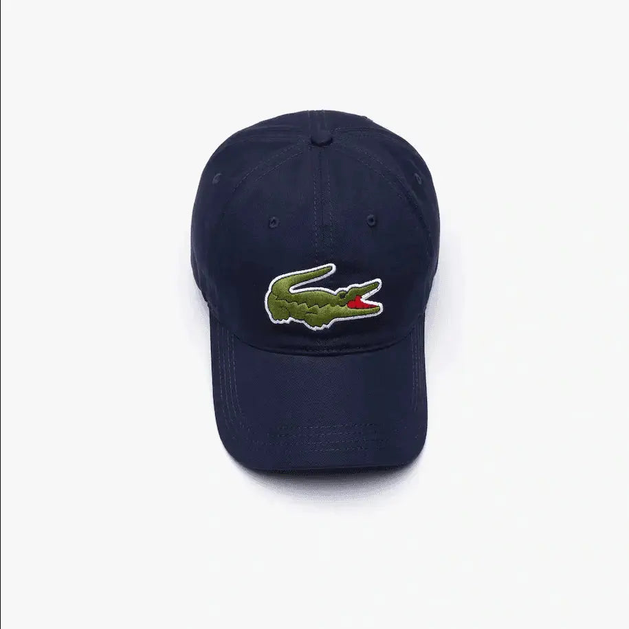 Men's Lacoste Unisex Adjustable Organic Cotton Twill Cap - Navy Blue 166 - BLVD