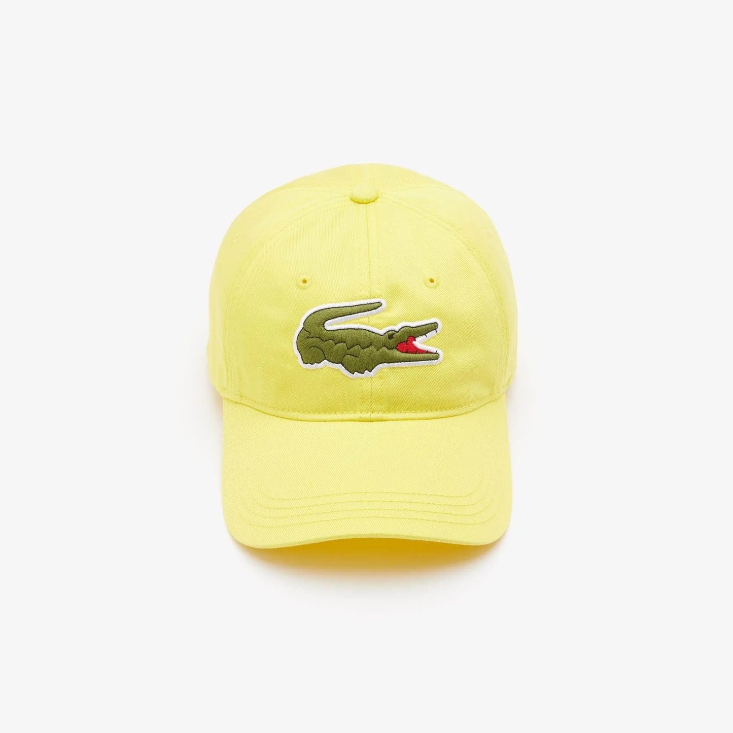 Men's Lacoste Contrast Strap And Oversized Crocodile Cotton Cap Yellow Hll - BLVD