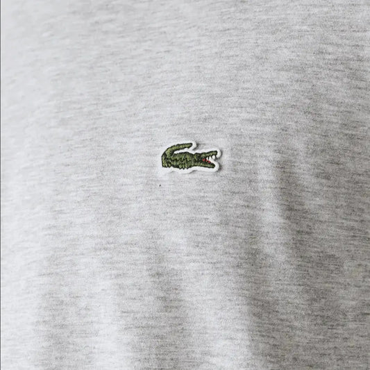 Men’s Lacoste Crewneck Pima Cotton Jersey T-shirt - Silver Chine CCA - BLVD