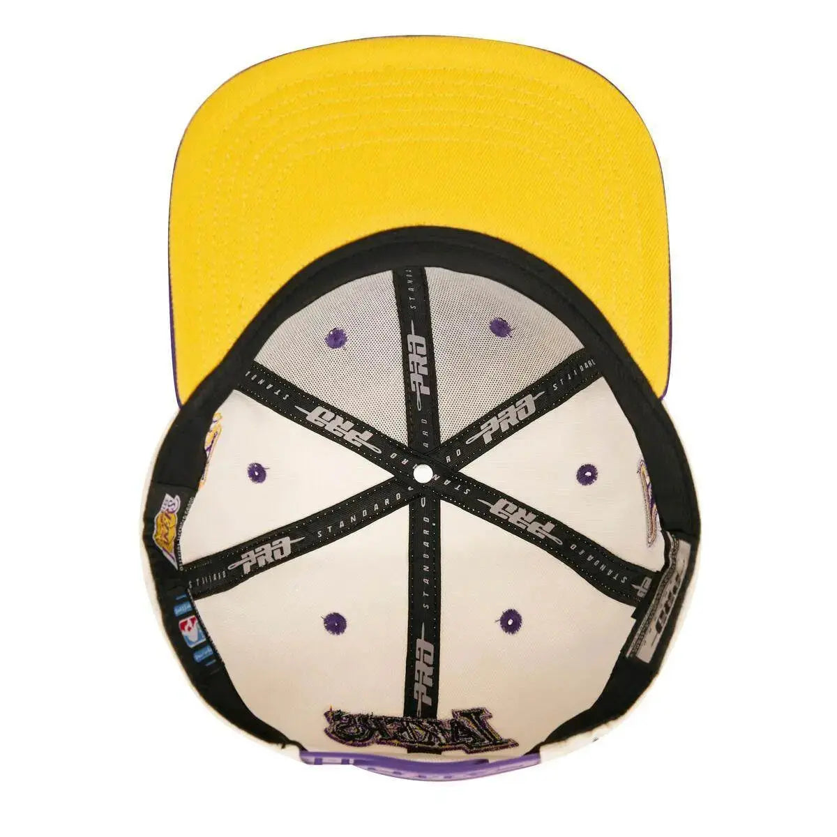 Pro Standard - Los Angeles Lakers Retro Classic Primary Logo Wool Snapback Hat -Eggshell Purple - BLVD