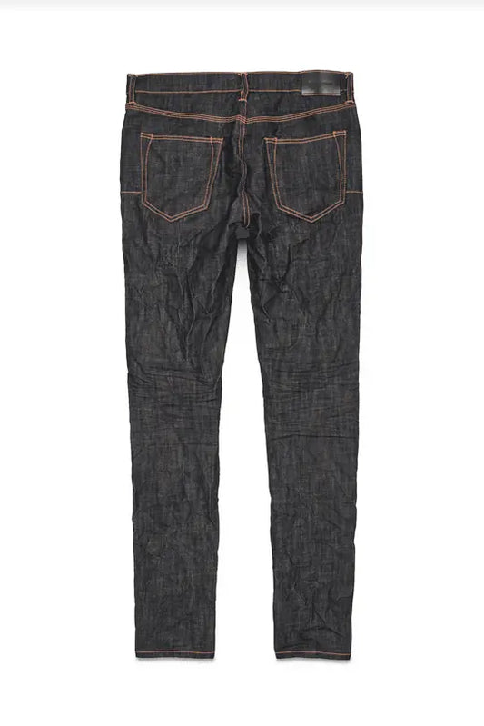 Purple Brand Jeans P001 Low Rise Skinny Jean - Raw Black Neon Pop P001-RBOJ123 - BLVD