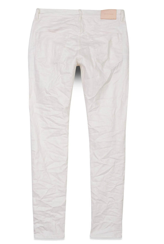 Purple Brand Jeans P001 Low Rise Skinny Jean - White Film Monogram Jacquard - P001-WFMJ223 - BLVD