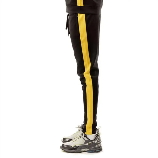 Rebel Minds Track Pants Black Yellow - BLVD