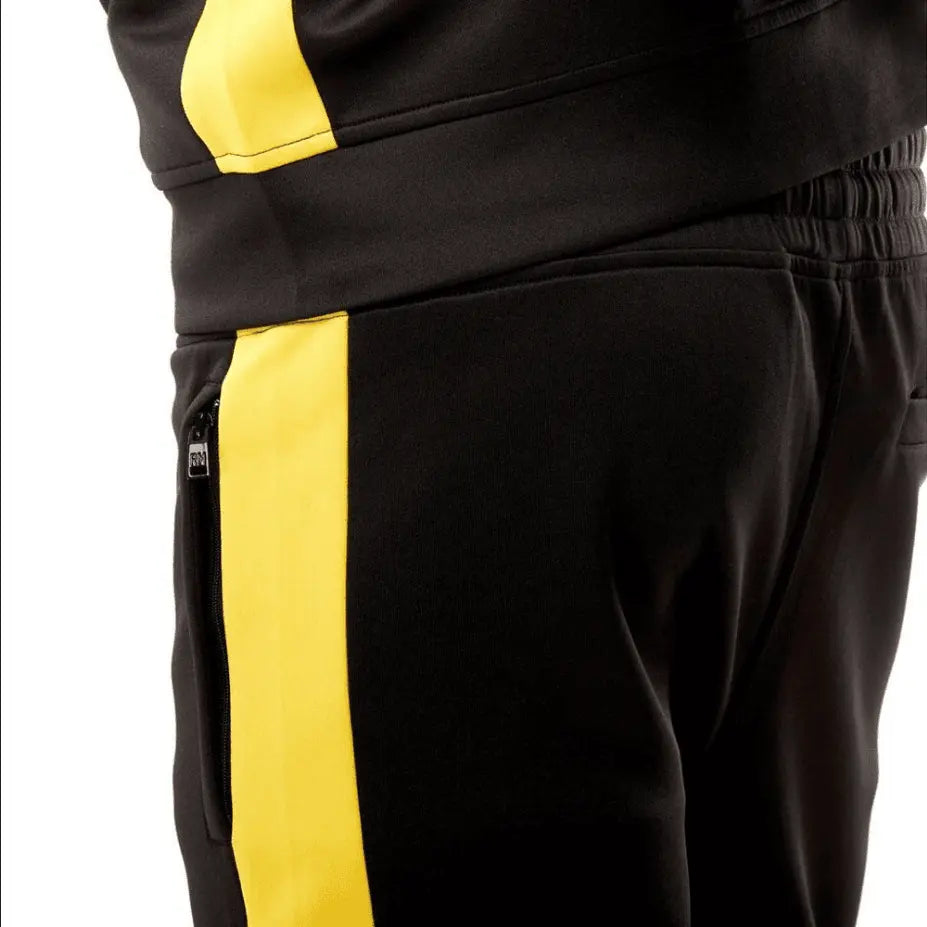 Rebel Minds Track Pants Black Yellow - BLVD