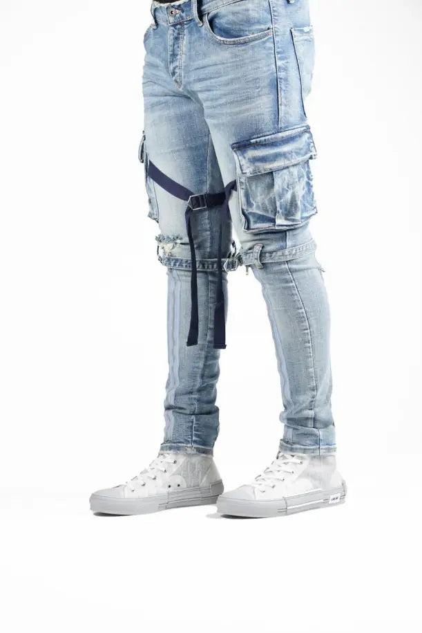 Valabasas Tactical Cargo Jeans "V39" Lt.wash - BLVD