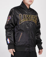 Pro Standard Los Angeles Lakers Crest Emblem Satin Jacket - Black