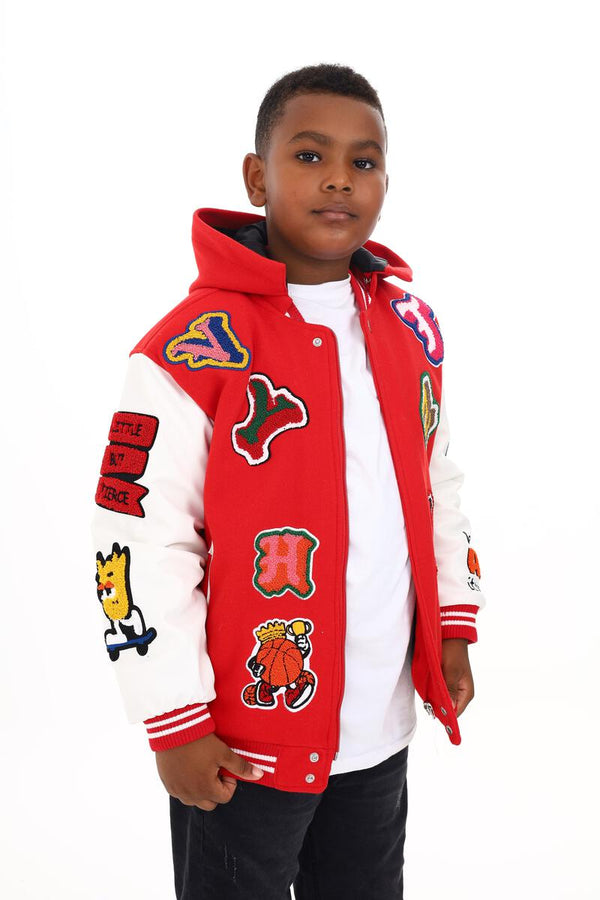 BP Kids Loyalty Varsity Jacket - Red