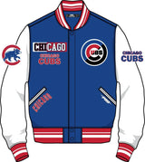 Pro Standard - Chicago Cubs Split Logo M Rib Wool Varsity Jacket - Royal Blue / Red - BLVD