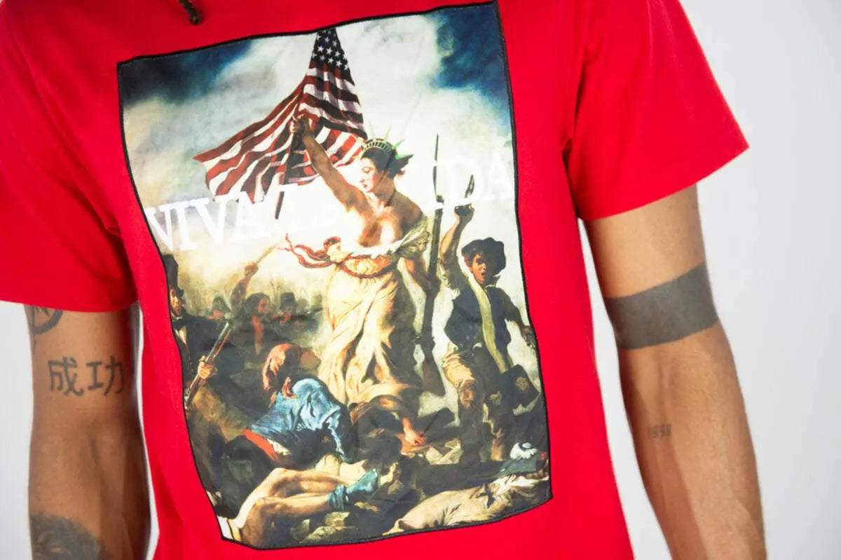 Patriot Graphic Tee & Short Set - Red - BLVD