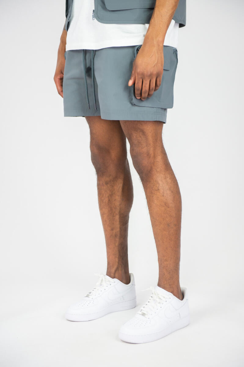 Rebel Minds 7" Cargo Woven Shorts - Grey