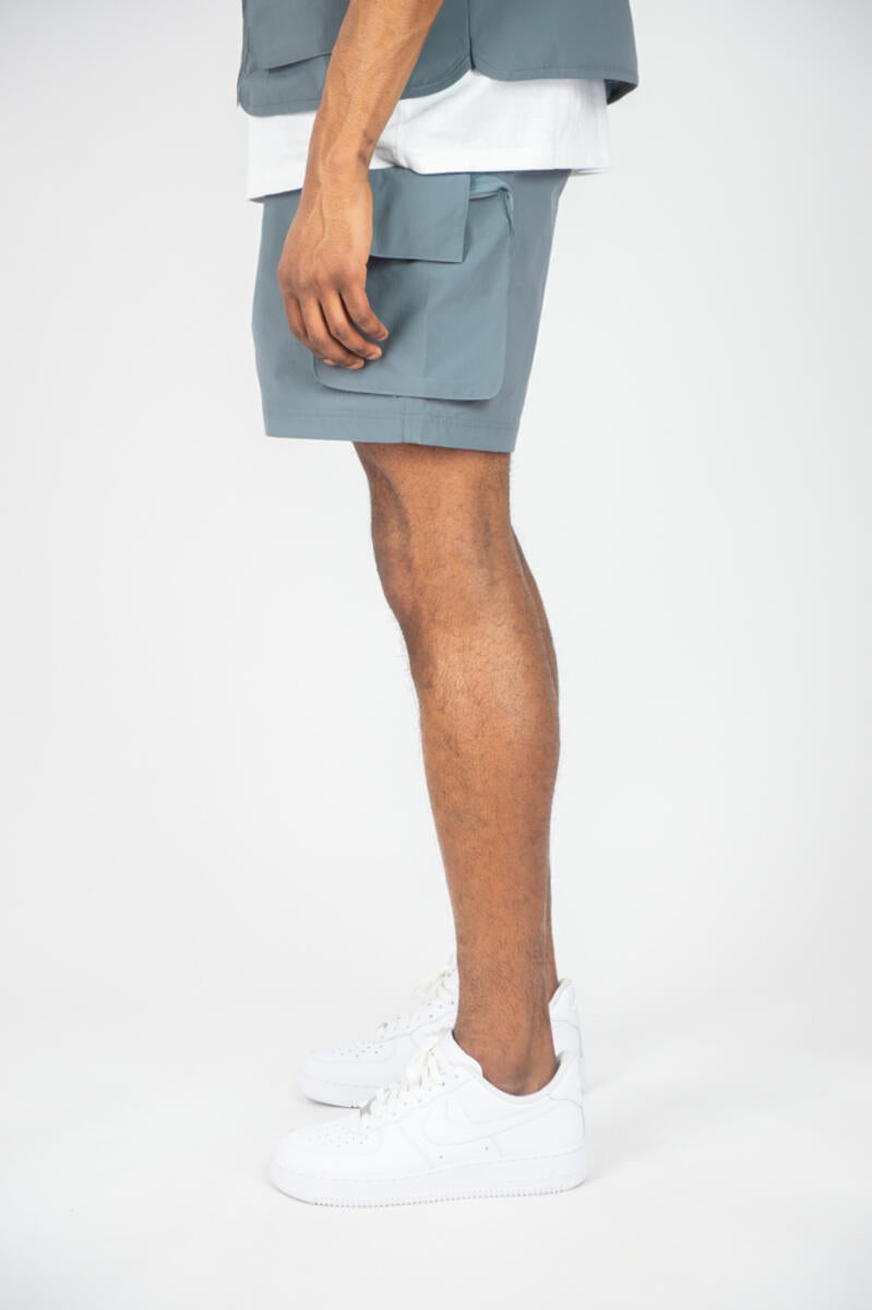 Rebel Minds 7" Cargo Woven Shorts - Grey Rebel Minds