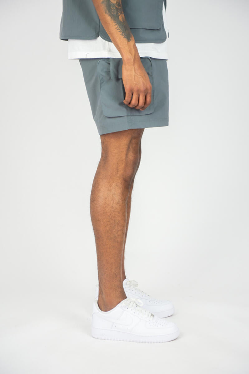 Rebel Minds 7" Cargo Woven Shorts - Grey