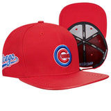 Pro Standard - Chicago Cubs Script Tail Wool Strapback - Red - BLVD