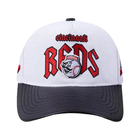 Pro Standard - Cincinnati Reds City Tour Curved Strapback Hat - White Black - BLVD