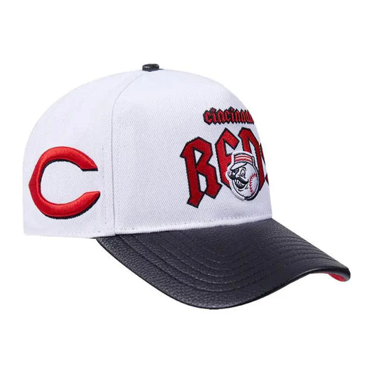Pro Standard - Cincinnati Reds City Tour Curved Strapback Hat - White Black - BLVD