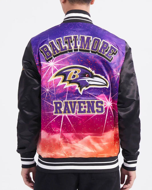 Pro Standard - Baltimore Ravens Sublimated Satin Jacket- Purple Sky - Black - BLVD