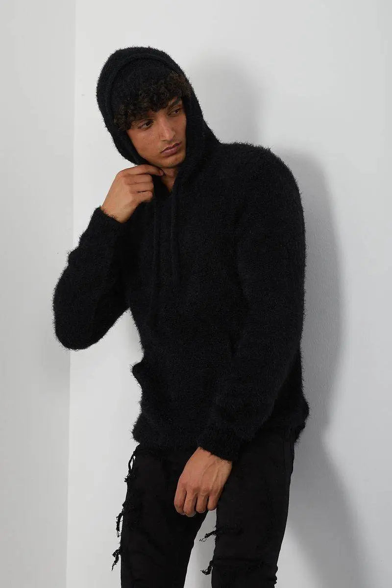 One In A Million - Mohair Hoody - Navy - BLVD