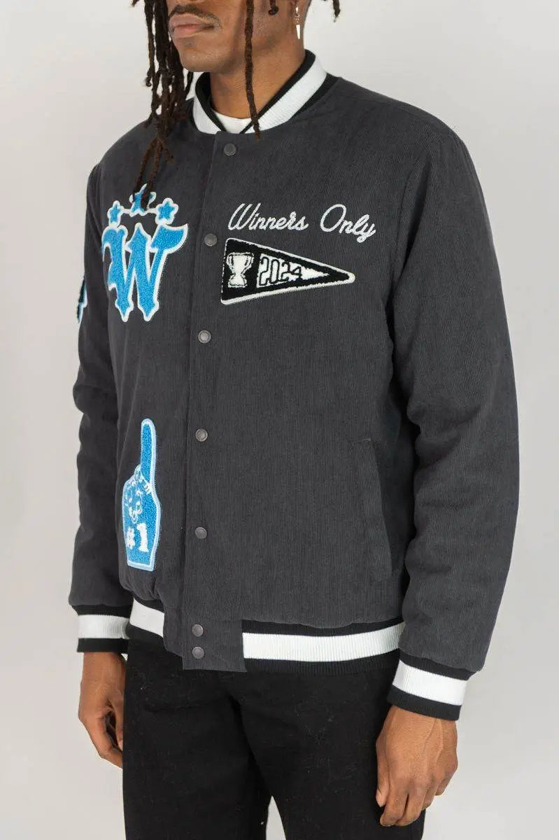 RM World Champs Corduroy Jacket - Dark Grey - BLVD