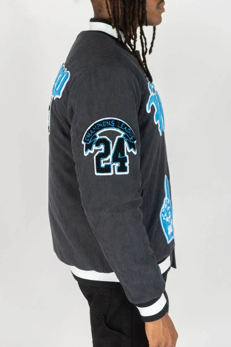 RM World Champs Corduroy Jacket - Dark Grey - BLVD