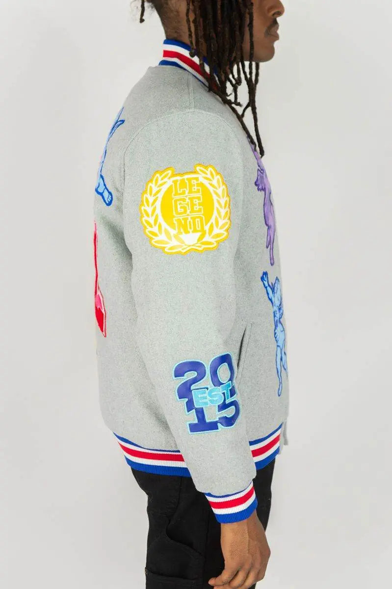 RM Angels Melton Jacket - Heather Grey - BLVD