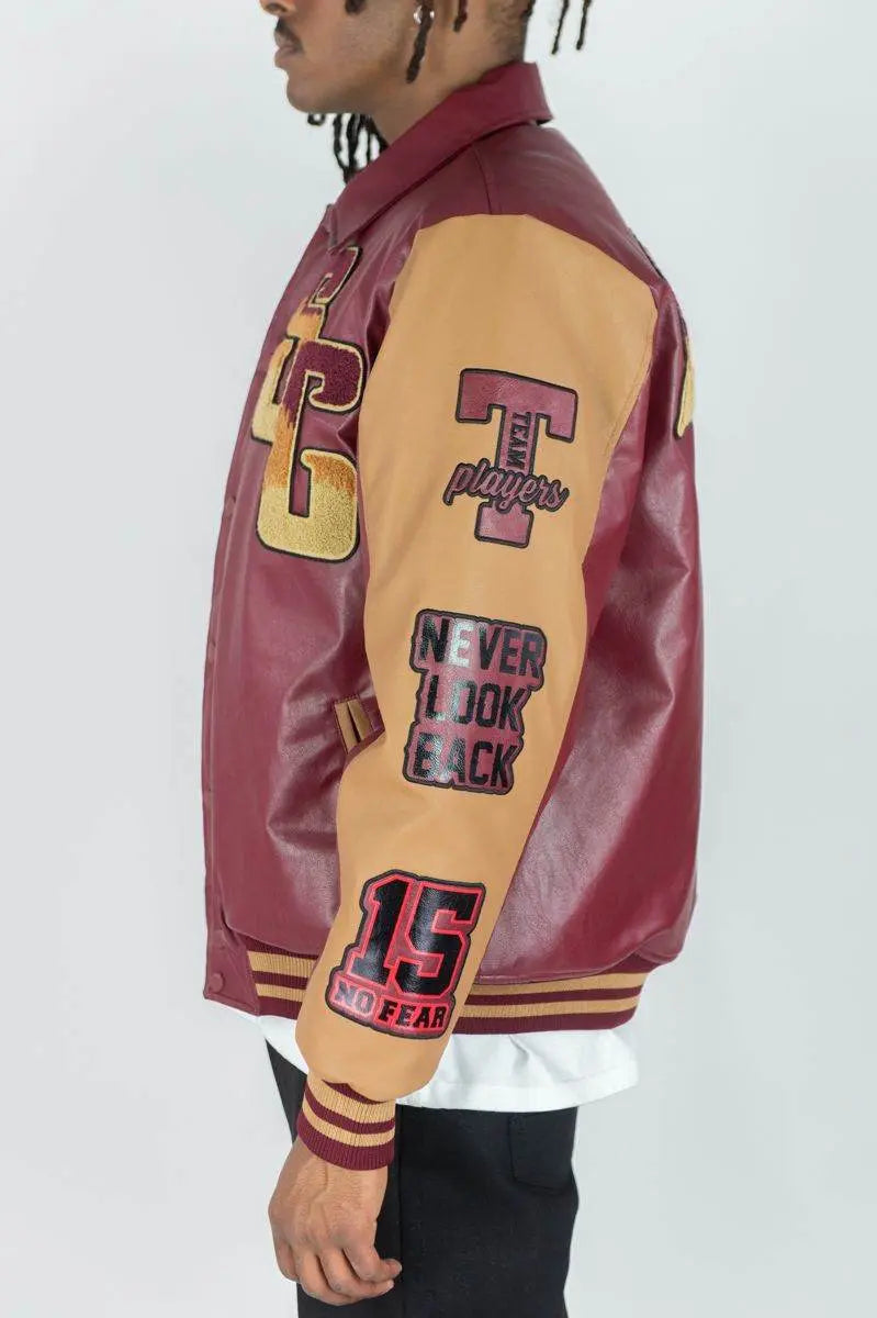 RM Superior Pu Jacket - Burgundy - BLVD