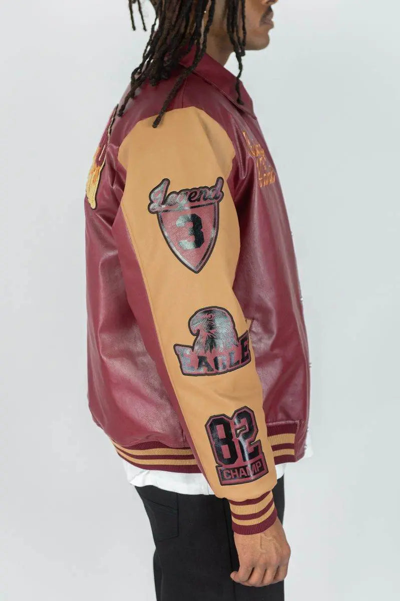 RM Superior Pu Jacket - Burgundy - BLVD