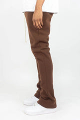 Rebel Minds Stacked Fleece Jogger - Brown - BLVD