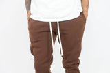Rebel Minds Stacked Fleece Jogger - Brown - BLVD